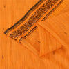 Sanskriti Vintage Sarees Orange Indian Pure Cotton Woven Sari 5+yd Craft Sustainable Fabric