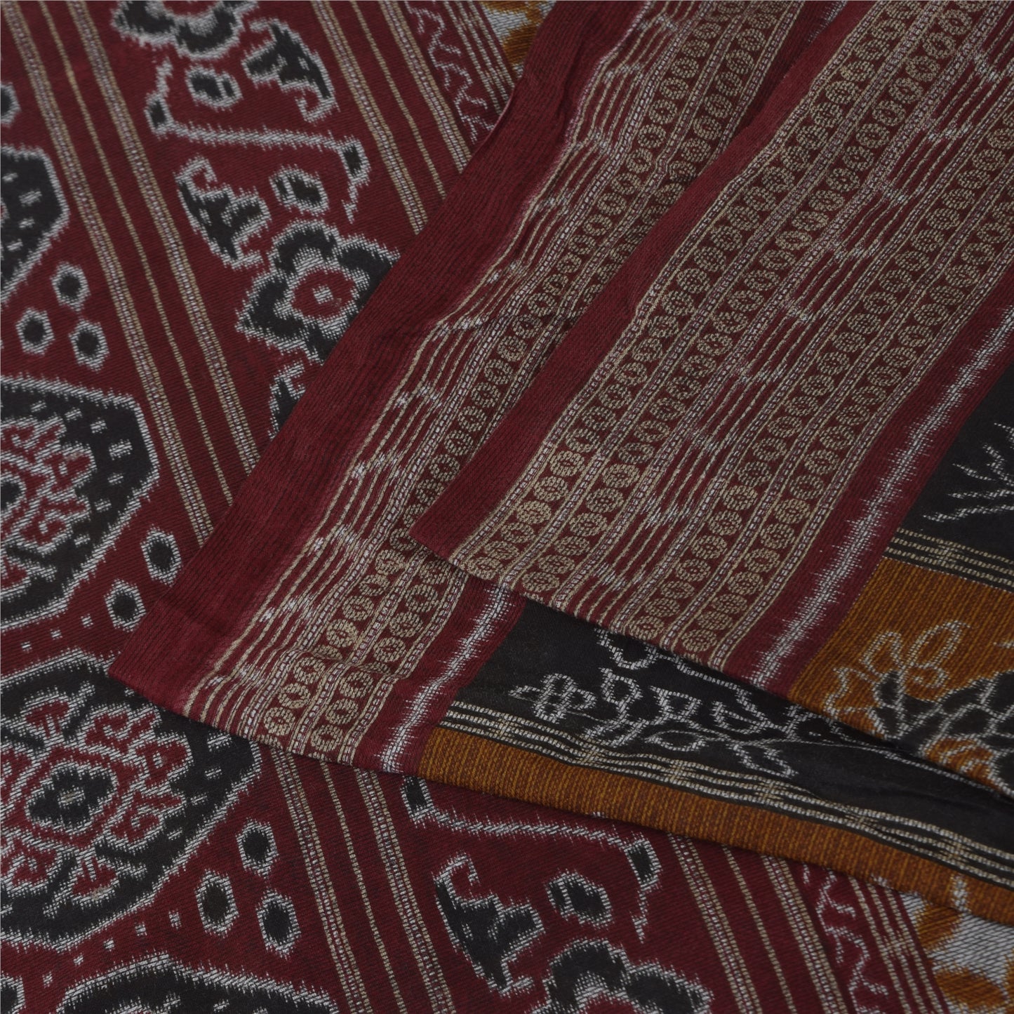 Sanskriti Vintage Sarees Pure Cotton Women/Bird Printed Sari 5+yd Craft Sustainable Fabric