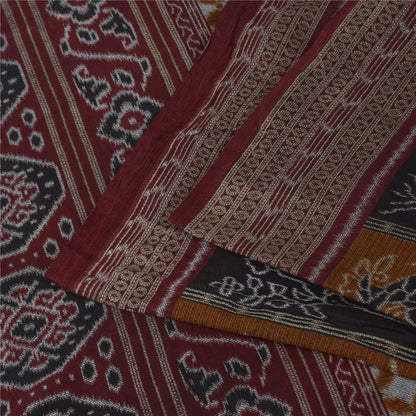 Sanskriti Vintage Sarees Pure Cotton Women/Bird Printed Sari 5+yd Craft Sustainable Fabric