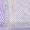 Sanskriti Vintage Sarees Indian White Pure Cotton Printed Sari 5+yd Craft Sustainable Fabric