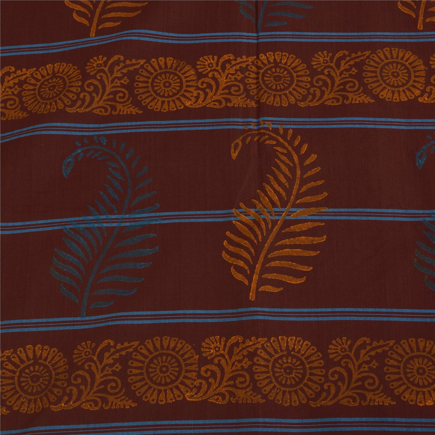 Санскритские винтажные сари, синие, ручная работа, чистый хлопок, сари, 5+ ярдов, ткань для рукоделия, устойчивая к истиранию