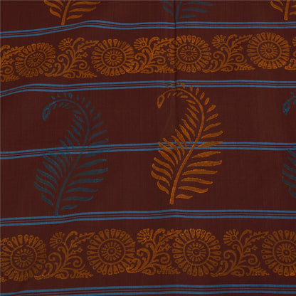 Санскритские винтажные сари, синие, ручная работа, чистый хлопок, сари, 5+ ярдов, ткань для рукоделия, устойчивая к истиранию