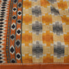 Sanskriti Vintage Sarees Indian Pure Cotton Ikat Printed Sari 5+yd Craft Sustainable Fabric