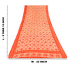 Sanskriti Vintage Sarees Peach 100% Pure Cotton Printed Sari 5+yd Craft Sustainable Fabric