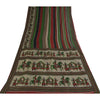 Санскритские винтажные сари из чистого хлопка Palan Queen Printed Sari 5+ ярдов Craft Sustainable Fabric