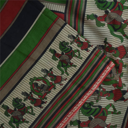 Санскритские винтажные сари из чистого хлопка Palan Queen Printed Sari 5+ ярдов Craft Sustainable Fabric