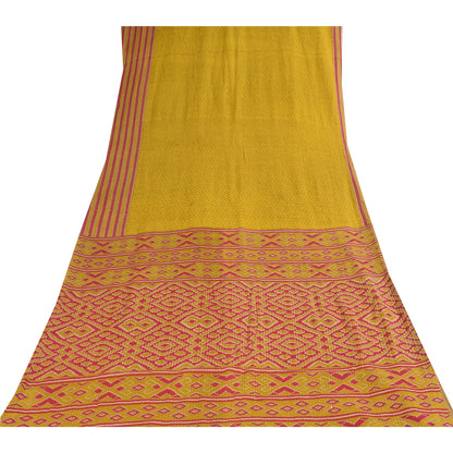 Sanskriti Vintage Sarees Indian Green Pure Cotton Printed Sari 6+yd Craft Sustainable Fabric