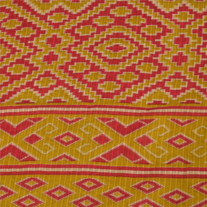 Sanskriti Vintage Sarees Indian Green Pure Cotton Printed Sari 6+yd Craft Sustainable Fabric