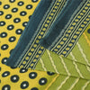 Sanskriti Vintage Sarees Indian Green Pure Cotton Printed Sari 5+yd Craft Sustainable Fabric