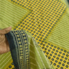 Sanskriti Vintage Sarees Indian Green Pure Cotton Printed Sari 5+yd Craft Sustainable Fabric