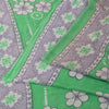 Санскритские винтажные сари индийское зеленое чистое хлопковое сари с принтом 5+ ярдов ткань для рукоделия из экологически чистой ткани