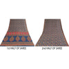 Sanskriti Vintage Sarees Indian Blue Pure Cotton Printed Sari 5+yd Craft Sustainable Fabric
