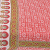 Sanskriti Vintage Sarees Indian Red Pure Cotton Printed Sari 5+yd Craft Sustainable Fabric