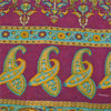 Sanskriti Vintage Sarees Indian Purple Pure Cotton Print Sari 5+yd Craft Sustainable Fabric