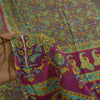 Sanskriti Vintage Sarees Indian Purple Pure Cotton Print Sari 5+yd Craft Sustainable Fabric