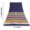 Sanskriti Vintage Sarier Blå &amp; Gule Sari i Ren Bomuld, Batikarbejde, 5+ yards Bæredygtigt Stof