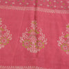 Sanskriti Vintage Sarees Pure Cotton Pink & Brown Bandhani PrintSari 5+yd Sustainable Fabric