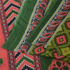 Sanskriti Vintage Sarees Indian Green Pure Cotton Printed Sari 5+yd Craft Sustainable Fabric
