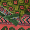 Sanskriti Vintage Sarees Indian Green Pure Cotton Printed Sari 5+yd Craft Sustainable Fabric