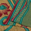 Sanskriti Vintage Sarees Indian Peach Pure Cotton Printed Sari 5+yd Craft Sustainable Fabric