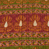 Sanskriti Vintage Sarees Green 100% Pure Cotton Printed Sari 5+yd Craft Sustainable Fabric