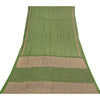 Sanskriti Vintage Sarees Indian Green Pure Cotton Printed Sari 5+yd Craft Sustainable Fabric