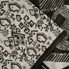 Sanskriti Vintage Sarees Ivory & Black Pure Cotton Print Sari 5+yd Craft Sustainable Fabric