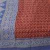 Sanskriti Vintage Sarees Red 100% Pure Cotton Printed Sari 5+yd Craft Sustainable Fabric