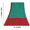 Sanskriti Vintage Sarees Green Pure Cotton Printed & Zari Woven 5+ydCraft Sustainable Fabric