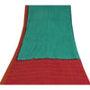 Sanskriti Vintage Sarees Green Pure Cotton Printed & Zari Woven 5+ydCraft Sustainable Fabric