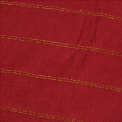 Sanskriti Vintage Sarees Green Pure Cotton Printed & Zari Woven 5+ydCraft Sustainable Fabric