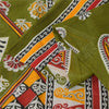 Sanskriti Vintage Sarees Indian Green Pure Cotton Printed Sari 5+yd Craft Sustainable Fabric
