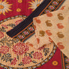 Sanskriti Vintage Sarees Indian Peach Pure Cotton Print Sari 5+yd Craft Sustainable Fabric