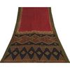 Sanskriti Vintage Sarees Indian Red Pure Cotton Printed Sari 5+yd Craft Fabric