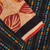 Sanskriti Vintage Sarees Indian Cream Pure Cotton Printed Sari 5+yd Craft Fabric