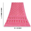 Sanskriti Vintage Sarees Indian Pink Pure Cotton Printed Sari 5+yd Craft Fabric