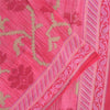 Sanskriti Vintage Sarees Indian Pink Pure Cotton Printed Sari 5+yd Craft Fabric