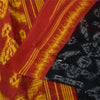 Sanskriti Vintage Sarees Indian Black Pure Cotton Printed Sari 5+yd Craft Fabric