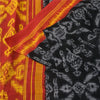 Sanskriti Vintage Sarees Indian Black Pure Cotton Printed Sari 5+yd Craft Fabric