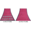 Sanskriti Vintage Sarees Indian Pink Pure Cotton Printed Sari 5+yd Craft Fabric