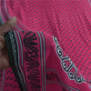 Sanskriti Vintage Sarees Indian Pink Pure Cotton Printed Sari 5+yd Craft Fabric