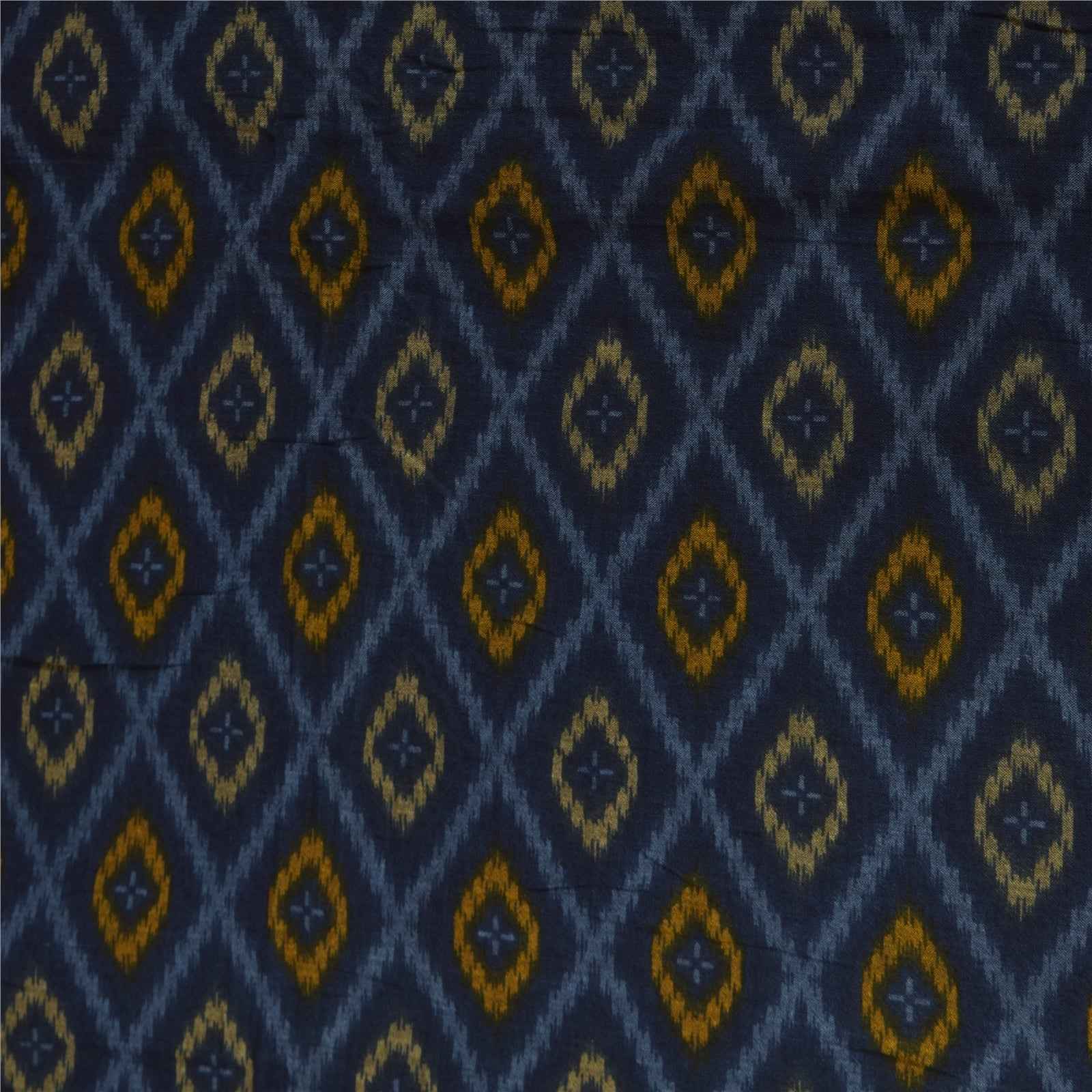 Sanskriti Vintage Sarees Purple 100% Pure Cotton Printed Sari 5+yd Craft Fabric