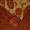 Sanskriti Vintage Sarees Cream & Orange Pure Cotton Print Sari 5+yd Craft Fabric