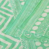 Sanskriti Vintage Sarees Indian Sea-Green Pure Cotton Printed Sari 5+yd Sustainable Fabric