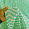 Sanskriti Vintage Sarees Indian Sea-Green Pure Cotton Printed Sari 5+yd Sustainable Fabric