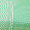 Sanskriti Vintage Sarees Indian Sea-Green Pure Cotton Printed Sari 5+yd Sustainable Fabric