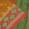 Sanskriti Vintage Sarees Yellow 100% Pure Cotton Printed Sari 5+yd Craft Sustainable Fabric