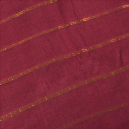 Sanskriti Vintage Sarees Green Pure Cotton Zari Woven &Printed Sari Craft Sustainable Fabric