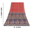 Sanskriti Vintage Sarees Indian Red Pure Cotton Printed Sari 5+yd Craft Sustainable Fabric
