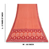 Sanskriti Vintage Sarees Indian Peach Pure Cotton Printed Sari 5+yd Craft Fabric